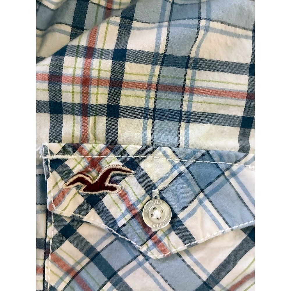 Vintage Hollister Plaid Gingham Button Down Shirt XS - Picture 3 of 4
